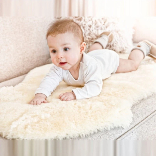 Fellhof Natural Lambskin with Honey Shorn Hair - Baa Baby