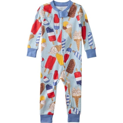 Shawn Footless Organic Cotton One-Piece Pajamas, 18M