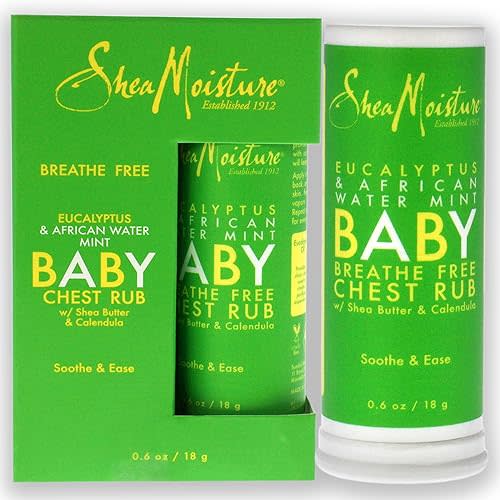 Shea Moisture Eucalyptus & African Water Mint Baby Chest Rub Ointment for Unisex, 0.6 Ounce
