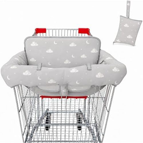 Shopping Cart Cover for Baby, Velcro & Buckle Strap Design, Machine