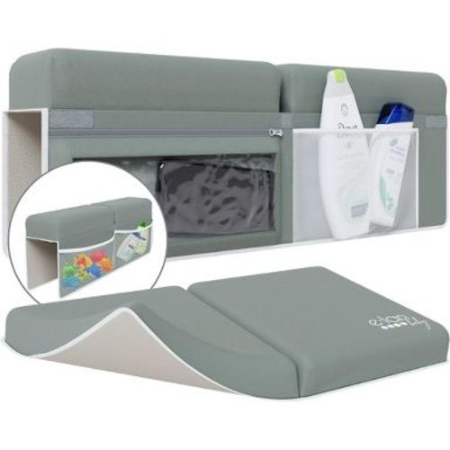 Elan Baby Bath Kneeler and Elbow Rest Pad Set, Non-Slip Design, Includes 4 Toy Pocket Organizers, Waterproof and Easy to Clean
