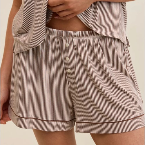 OVERSLEPT by Aerie Real Soft® Piping PJ Short
