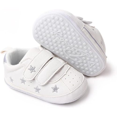 Clowora Baby Boys Girls Shoes Non-Slip Rubber Sole Sneakers Infant First Walking Toddler Crib Shoes Newborn Loafers Flats