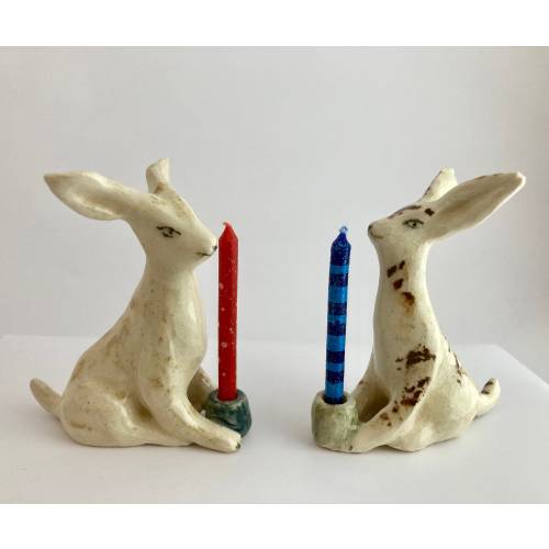 Ceramic Rabbit Birthday Candle Holder | RABBIT