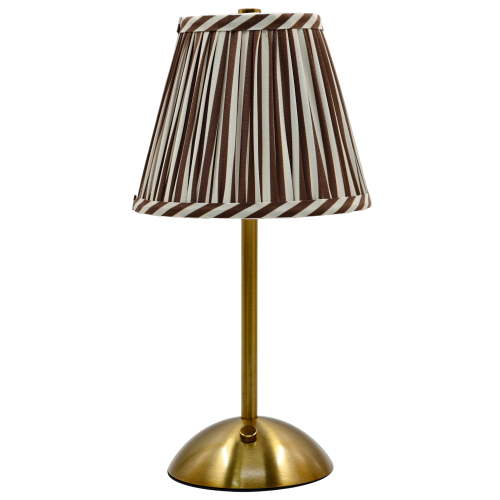 Home Decor Collection Sterling & Noble Home Brown Striped Rechargeable Table Lamp