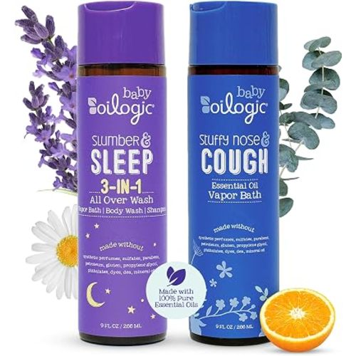 Oilogic Stuffy Nose & Cough & Sleep & Slumber, Baby Bath Essentials