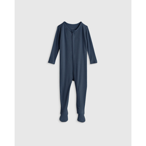 Softest Rib Footie in Deep Sea Blue