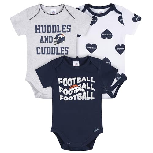 Gerber NFL baby-girls Nfl 3-pack Onesie Bodysuit