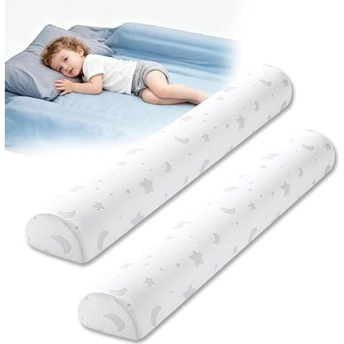 2-Pack Bed Rail for Toddlers Rail Bumper, 52" Bed Bumpers for Toddlers Premium Bed Bumper for Kids Bed, Anti-Slip Toddler Bed Rails for Toddler Machine Washable Bed Bumper
