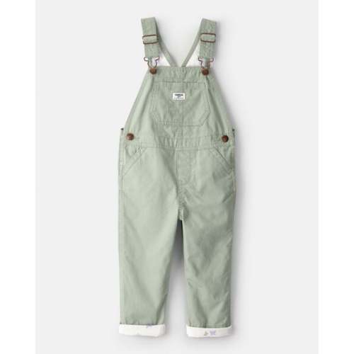 Toddler Girl Butterfly-Lined Canvas Overalls - Green - OshKosh B'gosh | Carter's