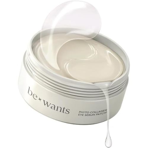 bewants Under Eye Patches for Puffy Eyes, Korean Under Eye Mask with Vegan Collagen and 71.9% Bamboo Water, Patches for Dark Circles and Cooling, 60 pieces