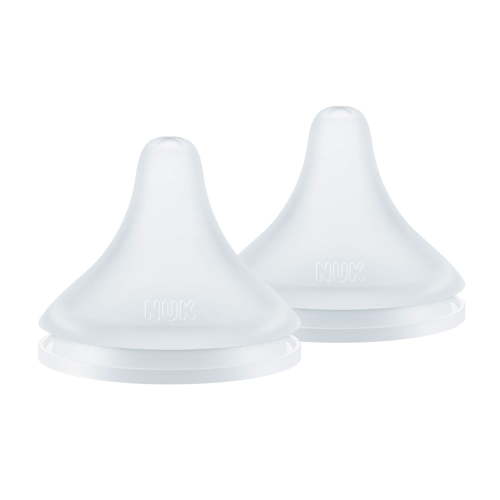 NUK Perfect Match Baby Bottle Nipples, Medium Flow, 2 Pack, Soft, Anti-Colic, Natural Feeding