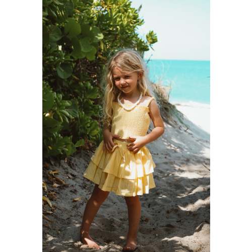 Yellow Skirt Two Piece Set