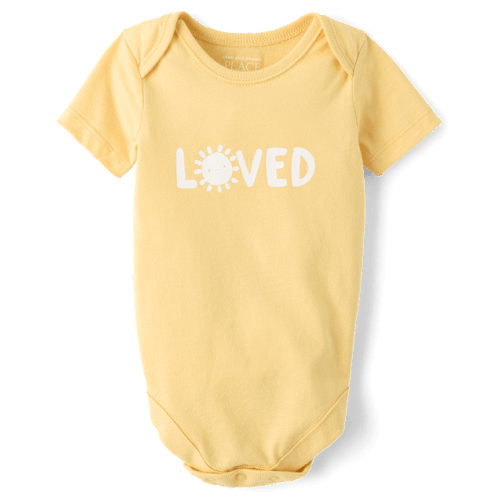Baby Loved Graphic Bodysuit - Yellow