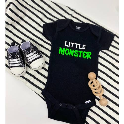 Little Monster Baby Onesie, Baby Halloween Outfit, Halloween Baby