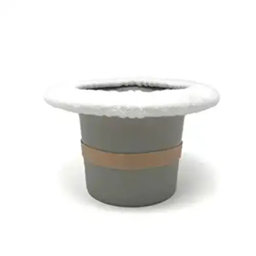 Top Hat Potty for Newborn Infant Potty Training | Elimination Communication | Includes 100% Cotton Undyed Fleece Cozy | Anti-Slip Rubber Band | for EC Baby Potty Training (Grey)