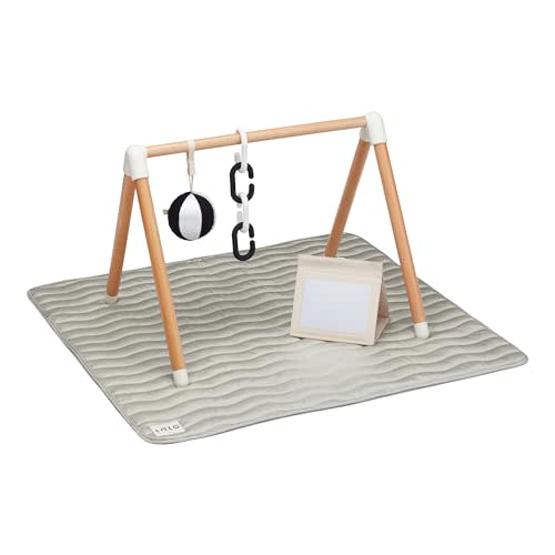 Lalo Baby Gym & Playmat for Babies and Toddlers - Eco-Friendly Sage Playmat - Baby Gym & Accessories is Easy to Assemble & Clean - Go from Tummy Time to Story Time