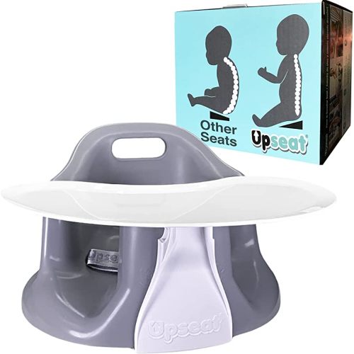 Upseat Baby Floor Seat Booster Chair for Sitting Up with Removable Tray for Meals and Playtime, Developed with Physical Therapists for Safe and Healthy Hip Development and Posture