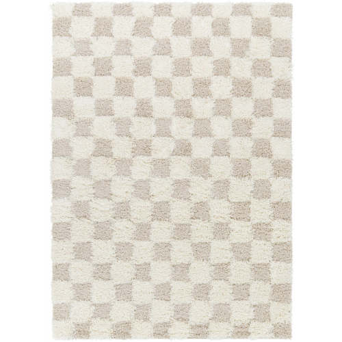 Beige and Ivory Geometrical Plush Pile Moroccan Style Turkish Rug – The Rug Decor