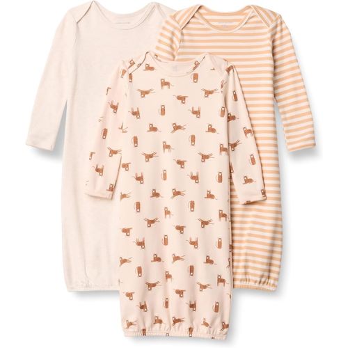 Amazon Essentials Unisex Babies' Long Sleeve Cotton Sleeper Gown