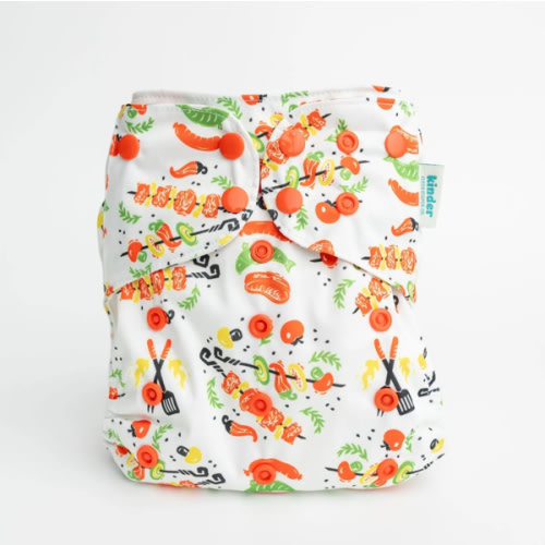 Kinder Essentials Pocket Cloth Diaper in BBQ Time