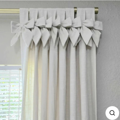 Jawara Linen Cotton Tie Top Bow Curtain