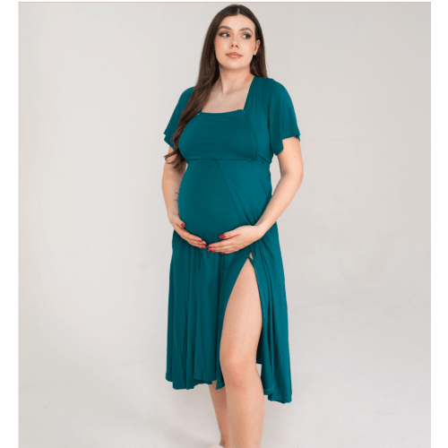 Cassidy Labor & Postpartum Gown Deep Teal – Lila