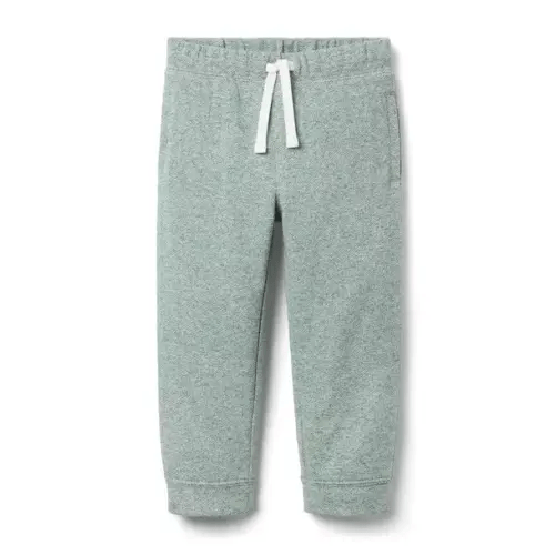 Boy Sage Green Heather The Herringbone Jogger by Janie and Jack