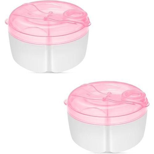Accmor Baby Formula Dispenser On The Go, Formula Container to Go, Non-Spill Rotating Three-Compartment Formula Dispenser and Snack Storage Container for Infant Toddler Traveling