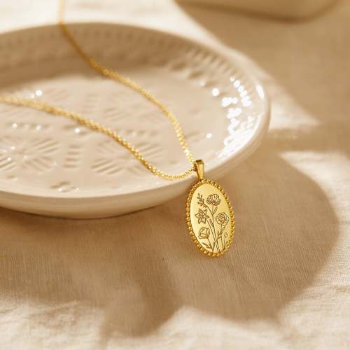 Birth Flower Necklace, Combined Birth Flower Necklace, Mom Necklace, Jewelry Gift For Mom, Sterling Silver Necklace, Mommy Gift,Gift For Mum