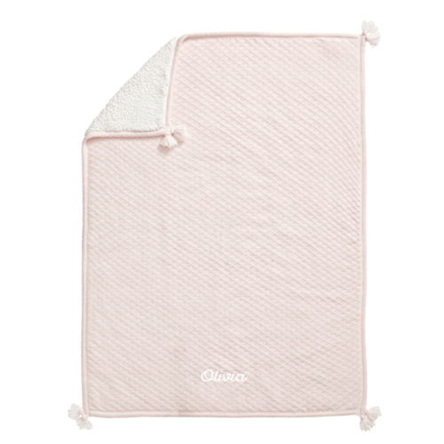 Luxe Cable-Knit Sherpa Baby Blanket