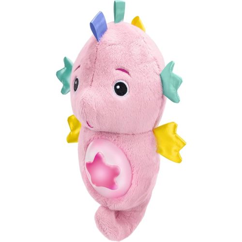 Baby Einstein Sea Dreams Seahorse Plush Soother Toy, with Music and Lights, Ages 0 Months and Up, Pink