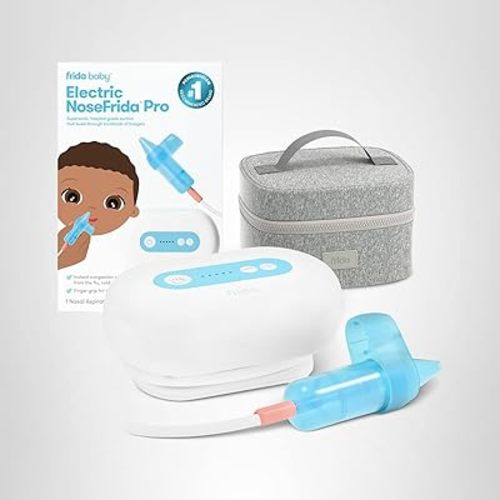 Frida Baby Electric NoseFrida Pro Nasal Aspirator for Baby, Hospital Grade Suction, Nose Sucker for Baby & Toddler, Nasal Aspirator for Congestion Relief, 5 Suction Levels, 2 Tips, Cordless with Case