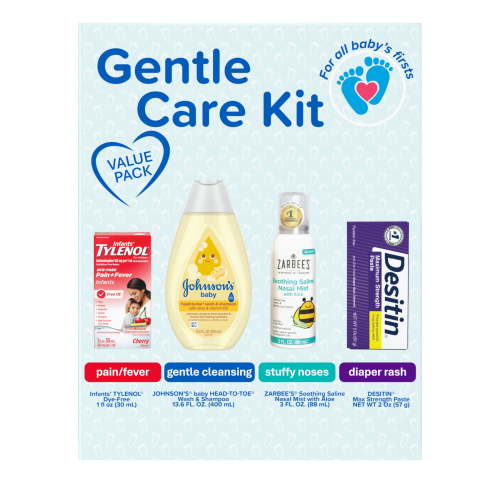 Johnson's Baby Gentle Care Kit, Baby & Skin Care, 4 Items