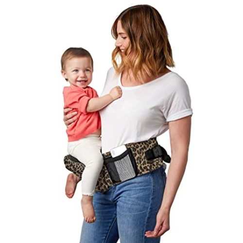 Tushbaby The Only Safety Certified Hip Seat Baby Carrier - As Seen On Shark Tank, Ergonomic Waist Carrier for Newborns, Toddlers & Children, Leopard