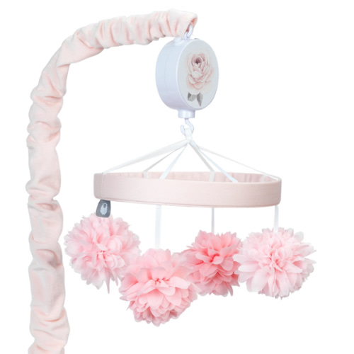 Signature Botanical Baby Pink Floral Musical Baby Crib Mobile – Lambs & Ivy