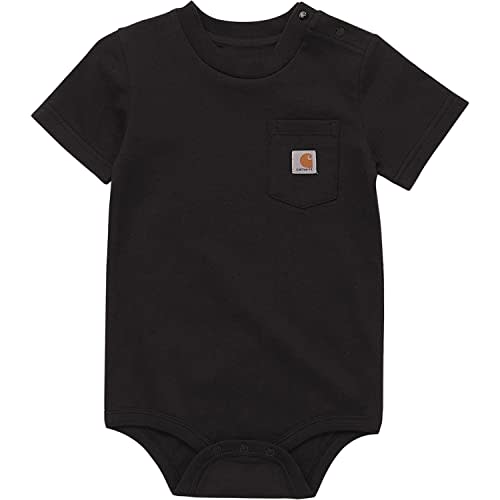 Carhartt Baby Logo Bodysuit, Caviar Black, 12 Months