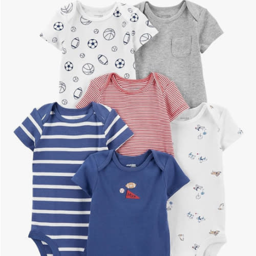 Simple Joys by Carter's Baby-Boys 6-Pack Short-Sleeve Bodysuit