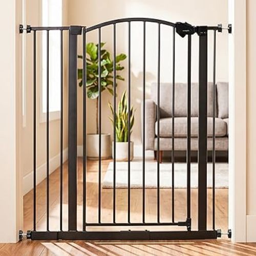 Regalo Easy Step Extra Tall Arched Décor Walk Thru Baby Gate, Includes 4-Inch Extension Kit, 4 Pack Pressure Mount Kit and 4 Pack Wall Mount Kit, Bronze, 36-Inches Tall (Pack of 1)