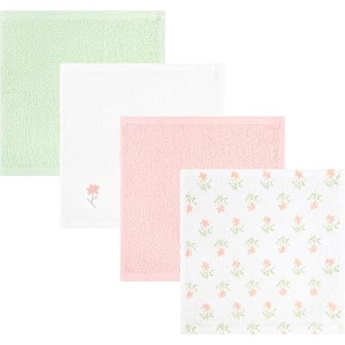 4 Pack Baby Washcloths 100% Cotton Terry Cloth 10" x 10"