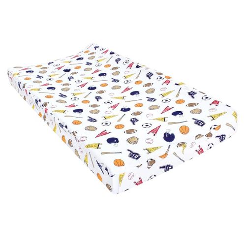 Hudson Baby Unisex Baby Changing Pad Cover, Sports Fan, One Size