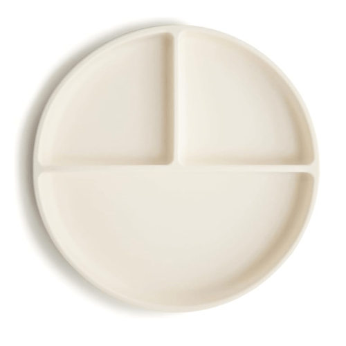 mushie Silicone Suction Plate | BPA-Free Non-Slip Design (Ivory)