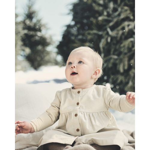 Baby Organic Cotton Corduroy Pocket Dress in Toasted Wheat - Little Planet | Carter's