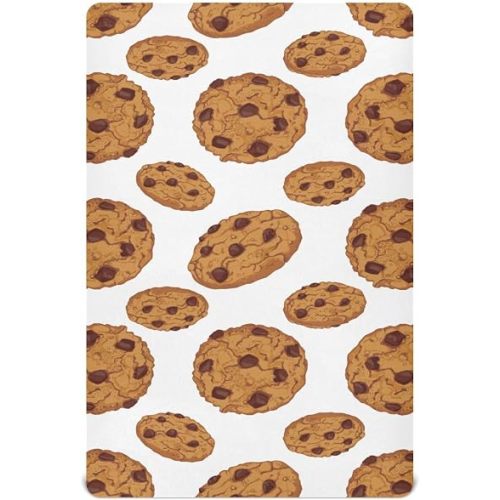 Chocolate Cookies Pattern Crib Sheets for Boys Girls 28x52 Inch