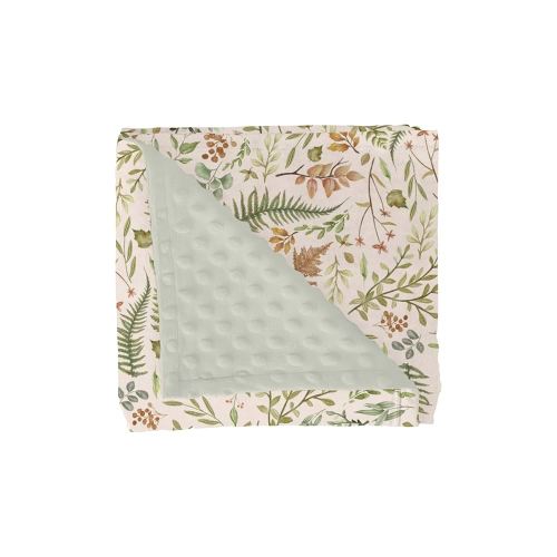Autumn Ferns and Leaves Baby Blankets for Girl Boy with Dotted Backing Double Layer Fall Leaves Soft Swaddle Receiving Blanket Wild Plants Bed Blankets for Newborn Toddler Nursery Daycare 30x40