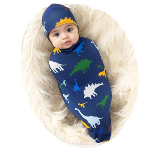 Galabloomer Newborn Receiving Blanket Headband Set Baby Flower Swaddle