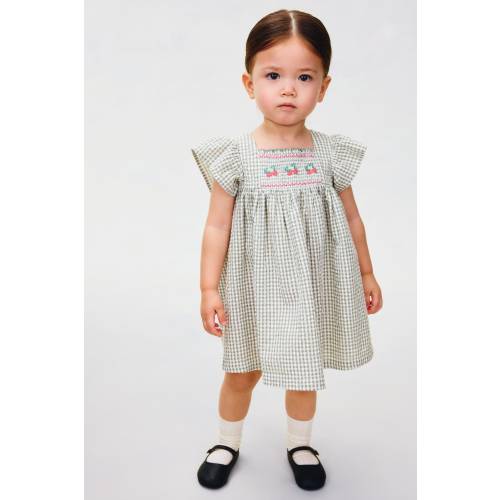 EMPIRE-WAIST COTTON DRESS