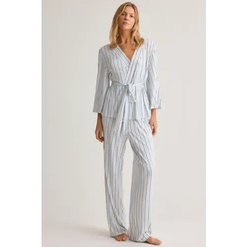 Rosalie Striped Pajama Pant in Ivory Multi | Altar'd State