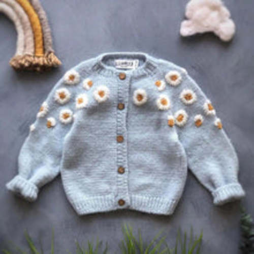 Flower Medley Woolen Cardigan – Teeny Mini Me