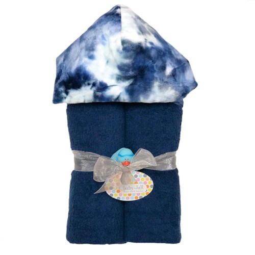 Baby Jar Navy Tie Dye Deluxe Hooded Towel in Blue | MEEMS – Meems